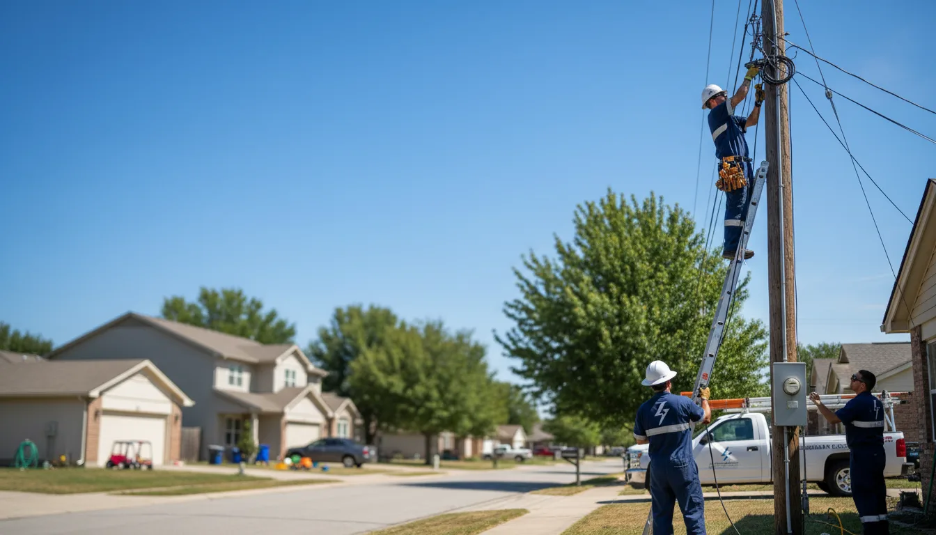 Residential electrician providing installation services in Wapello, IA